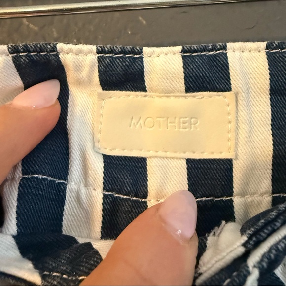 MOTHER • The cinch greaser pants in sea daze 25 blue white striped wide leg - Picture 8 of 12